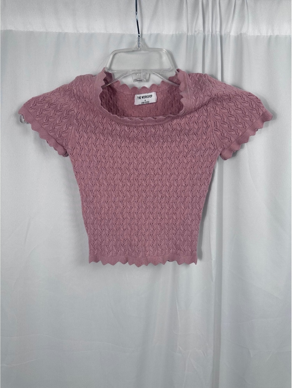 The Workshop Pink Short Sleeve Juniors Knit Top Size S